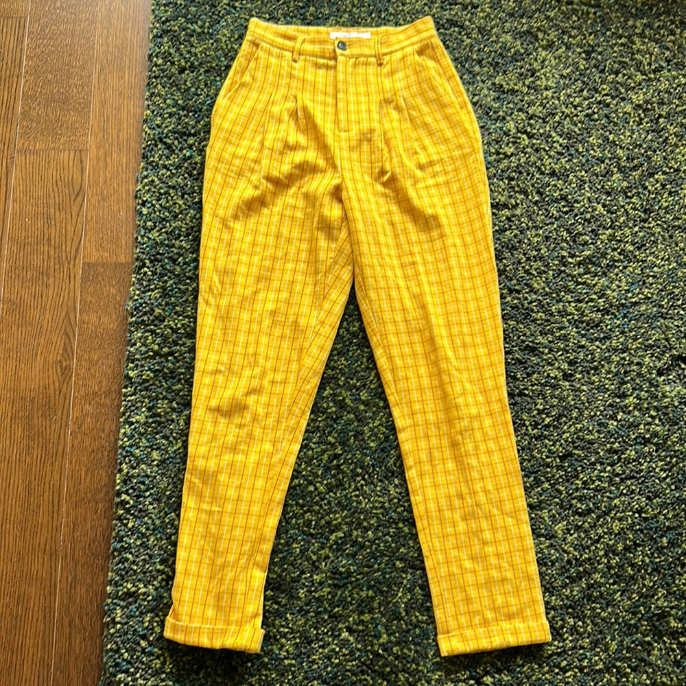 twik by Simon’s Yellow Checkered / Plaid / Gingham Trousers